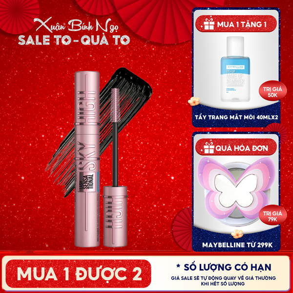  Mascara Maybelline Tơi Dài Mi, Cho Mi Cong Dài Tự Nhiên New York Lash Sensational Sky High Mascara 6ml 