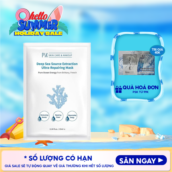  Mặt Nạ PSK Hỗ Trợ Phục Hồi Chuyên Sâu Chiết Xuất Từ Nước Biển Sâu Deep Sea Source Extraction Ultra-Repairing Mask 25ml 