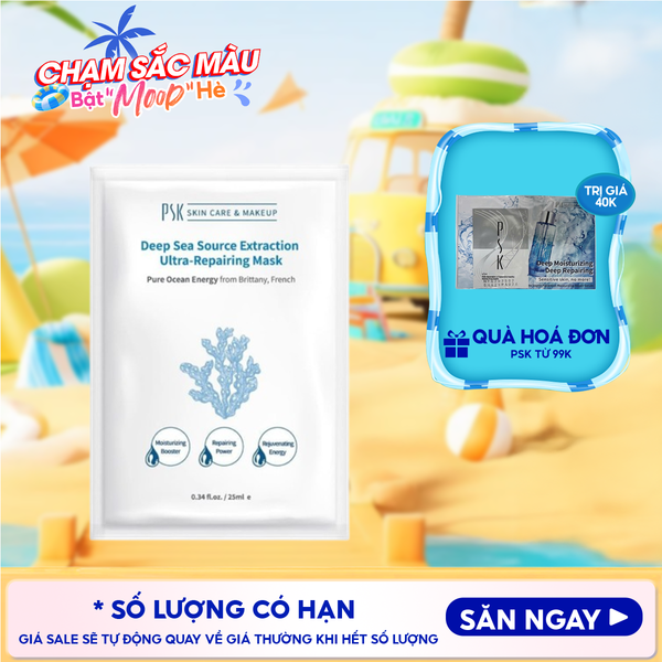  Mặt Nạ PSK Hỗ Trợ Phục Hồi Chuyên Sâu Chiết Xuất Từ Nước Biển Sâu Deep Sea Source Extraction Ultra-Repairing Mask 25ml 