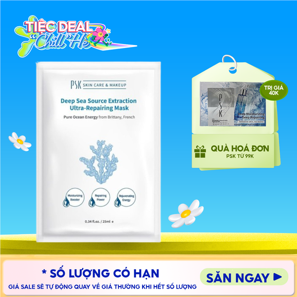  Mặt Nạ PSK Hỗ Trợ Phục Hồi Chuyên Sâu Chiết Xuất Từ Nước Biển Sâu Deep Sea Source Extraction Ultra-Repairing Mask 25ml 