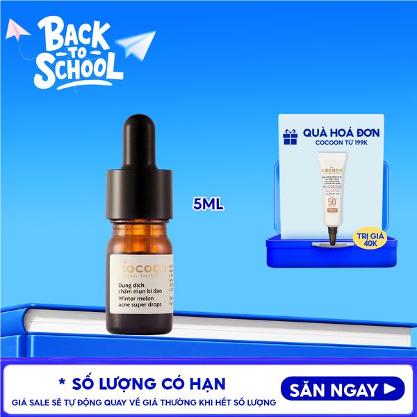  Dung Dịch Chấm Mụn Cocoon Bí Đao Winter Melon Acne Super Drops 5ml 