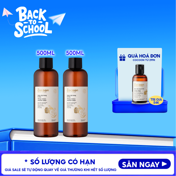  Nước Tẩy Trang Cocoon Bí Đao Thuần Chay Làm Sạch Dịu Nhẹ Winter Melon Micellar Water 