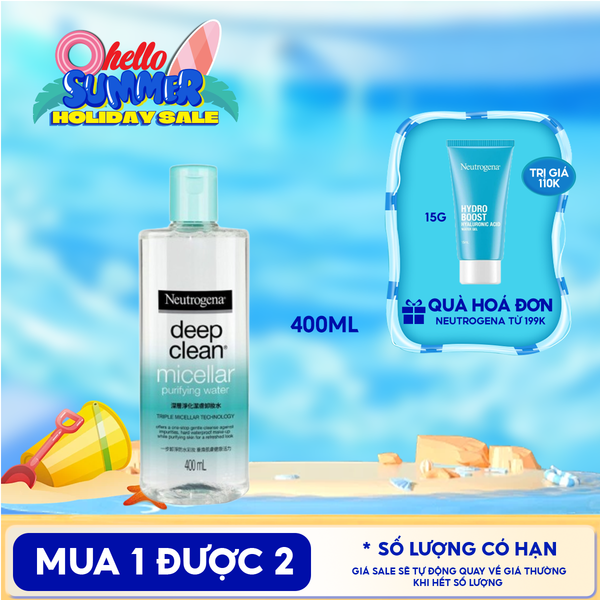  Nước Tẩy Trang Neutrogena Thanh Lọc Và Làm Sạch Sâu Deep Clean Micellar Purifying Water 400ml 
