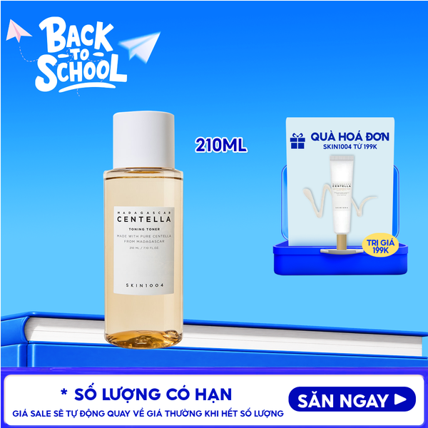  Nước Hoa Hồng Skin1004 Giúp Cân Bằng, Hỗ Trợ Dưỡng Trắng Da Chiết Xuất Rau Má Madagascar Centella Toning Toner 210ml 