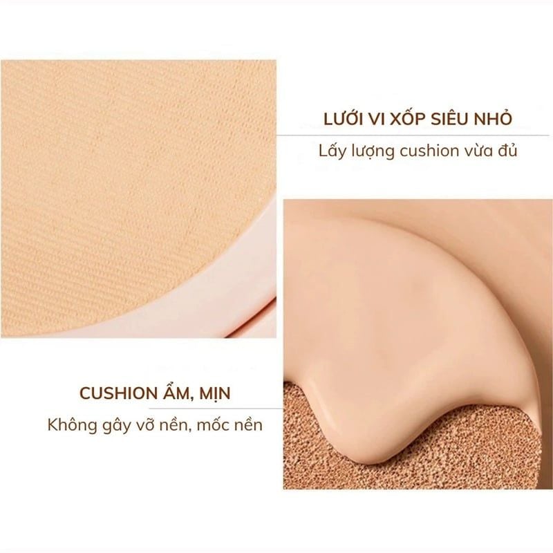 [Set 2 Lõi] Phấn Nước Hexze Lâu Trôi, Mỏng Nhẹ Brightening Longlasting Cushion Foundation 15gx2