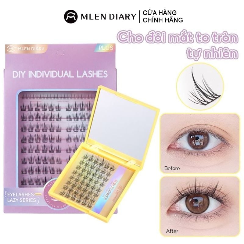 Lông Mi Giả Mlen Diary Tách Sợi Hướng Dương Cho Mắt To Tự Nhiên