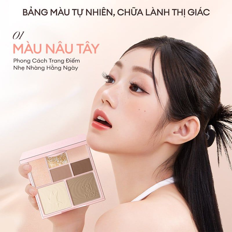 Bảng Phấn Mắt Colorkey 7 Ô Màu Đa Năng Embrace Nature Seven-Shade Makeup Palette