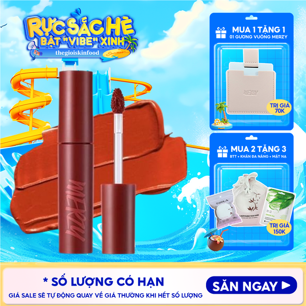  [Màu 1-6] Son Kem Lì Merzy Siêu Mịn Môi Bite The Beat Mellow Tint 4g 