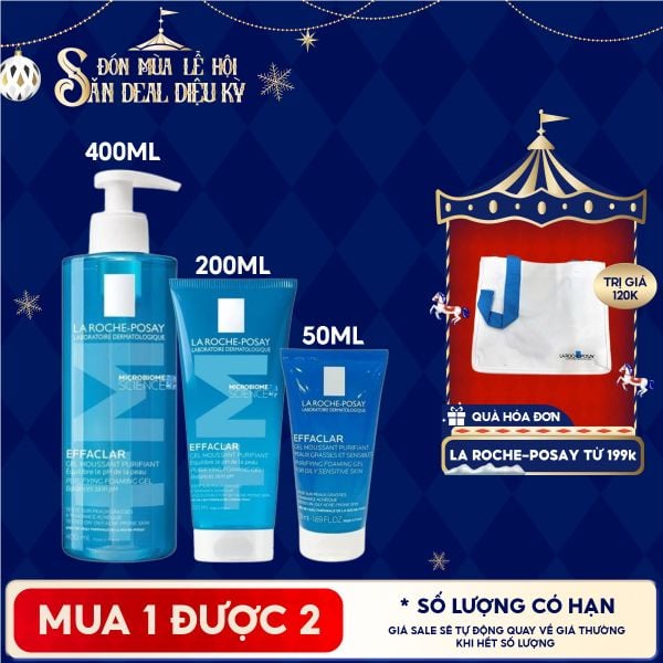 Sữa Rửa Mặt La Roche-Posay Dạng Gel Cho Da Dầu Mụn Effaclar Purifying Foaming Gel For Oily Sensitive Skin 