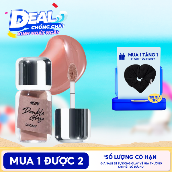  Son Bóng Merzy Khóa Màu 2 Lớp Double Glaze Locker 3.8g 