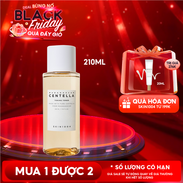  Nước Hoa Hồng Skin1004 Giúp Cân Bằng, Hỗ Trợ Dưỡng Trắng Da Chiết Xuất Rau Má Madagascar Centella Toning Toner 210ml 