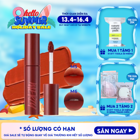 [Màu 1-6] Son Kem Lì Merzy Siêu Mịn Môi Bite The Beat Mellow Tint 4g