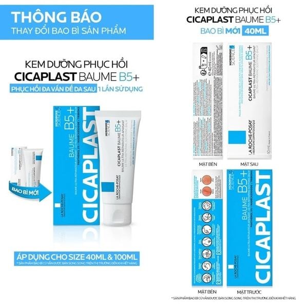  Kem Dưỡng La Roche-Posay Làm Dịu, Hỗ Trợ Phục Hồi Da, Đa Công Dụng Laboratoire Dermatologique Cicaplast Baume B5+ 