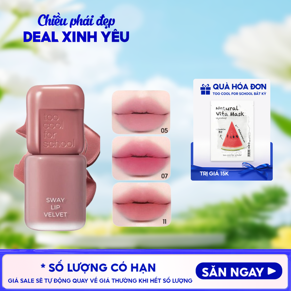  Son Bùn Lì Mờ Too Cool For School Sway Lip Velvet 3.3g 