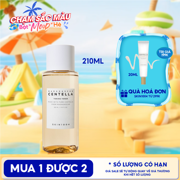  Nước Hoa Hồng Skin1004 Giúp Cân Bằng, Hỗ Trợ Dưỡng Trắng Da Chiết Xuất Rau Má Madagascar Centella Toning Toner 210ml 