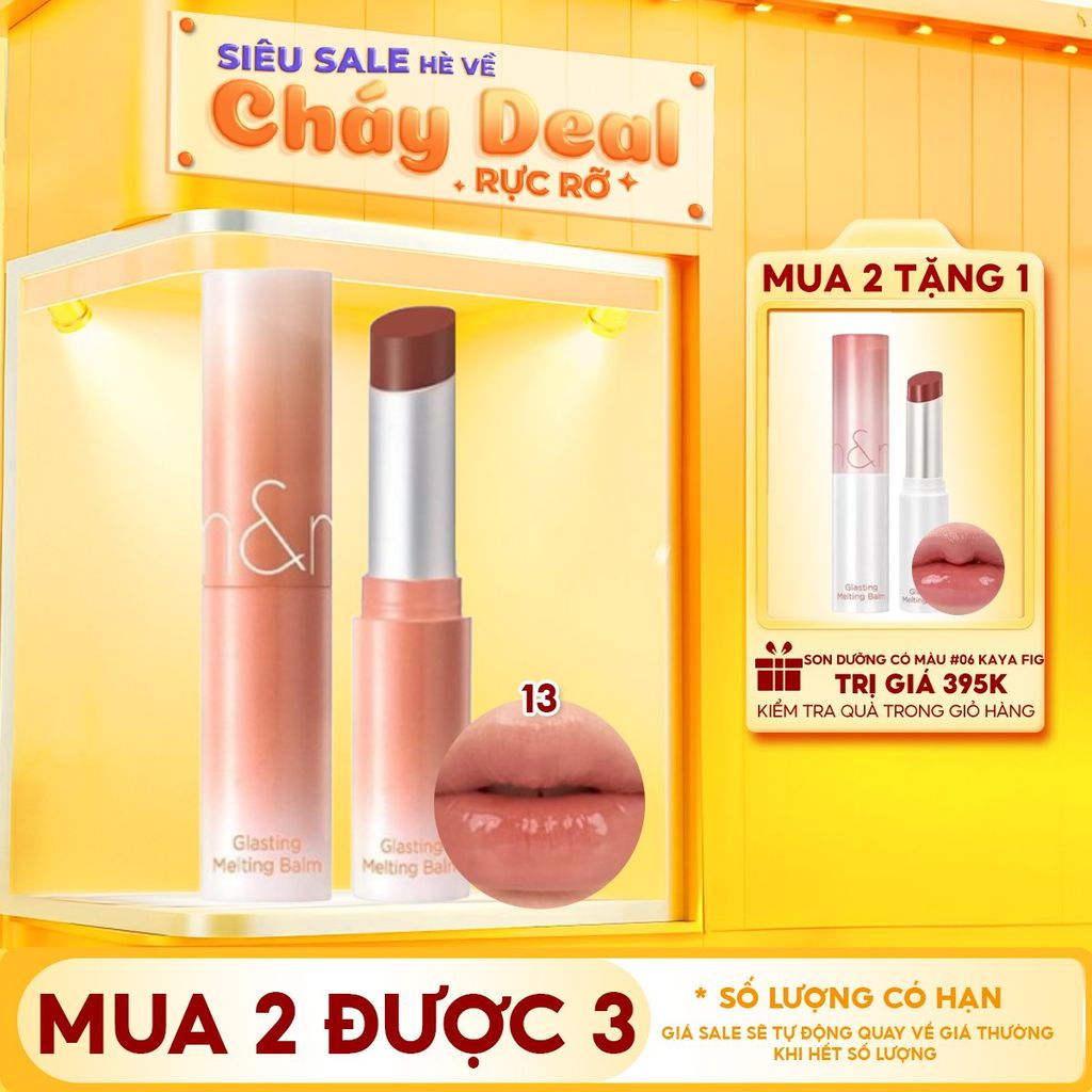 [DUSTY ON THE NUDE] Son Dưỡng Dạng Thỏi Có Màu Thuần Chay Romand Glasting Melting Balm 3.5g