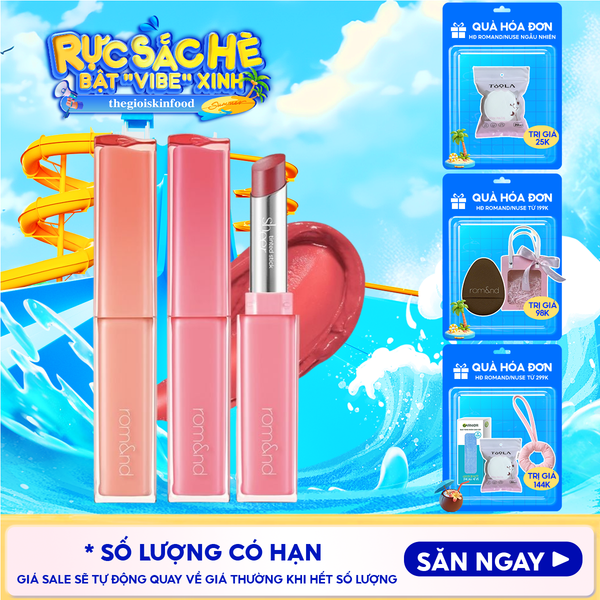  Son Thỏi Bóng Căng Mọng, Mềm Môi Romand Sheer Tinted Stick 2g 