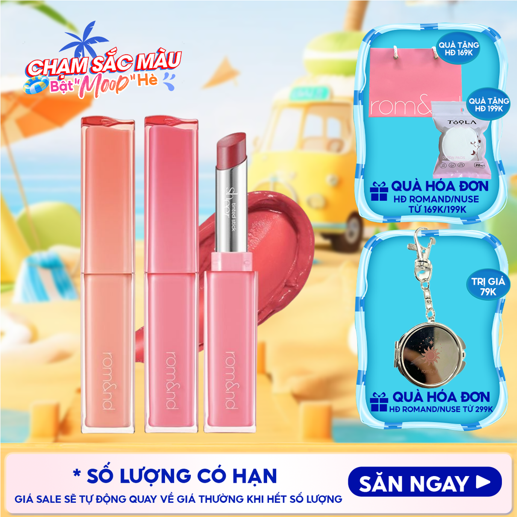Son Thỏi Bóng Căng Mọng, Mềm Môi Romand Sheer Tinted Stick 2g