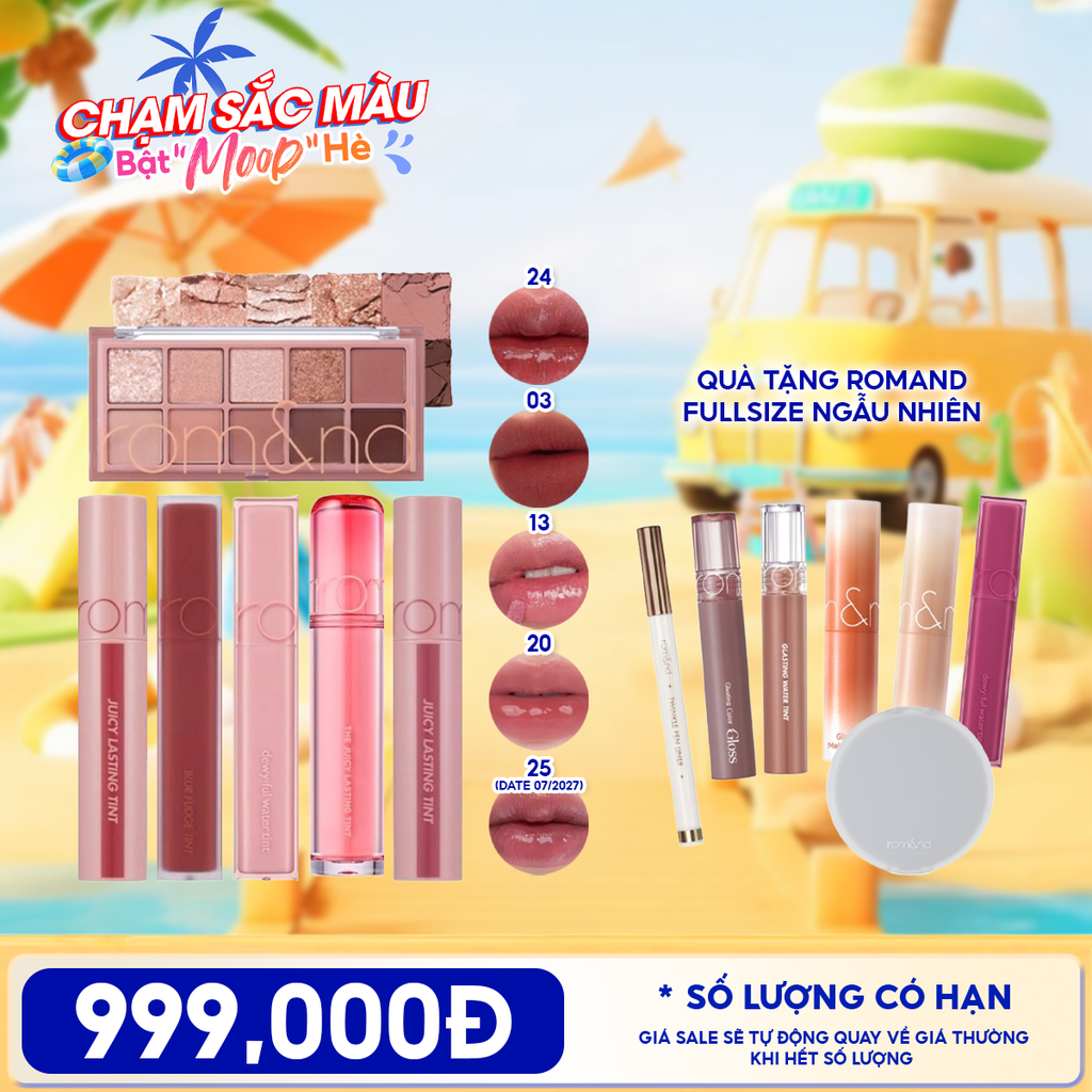 [PACK TIẾT KIỆM] 6 Sản Phẩm Bán Chạy Romand + Quà Tặng Fullsize Romand Ngẫu Nhiên