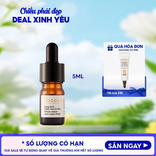  Dung Dịch Chấm Mụn Cocoon Bí Đao Winter Melon Acne Super Drops 5ml 