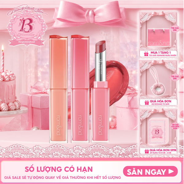  Son Thỏi Bóng Căng Mọng, Mềm Môi Romand Sheer Tinted Stick 2g 