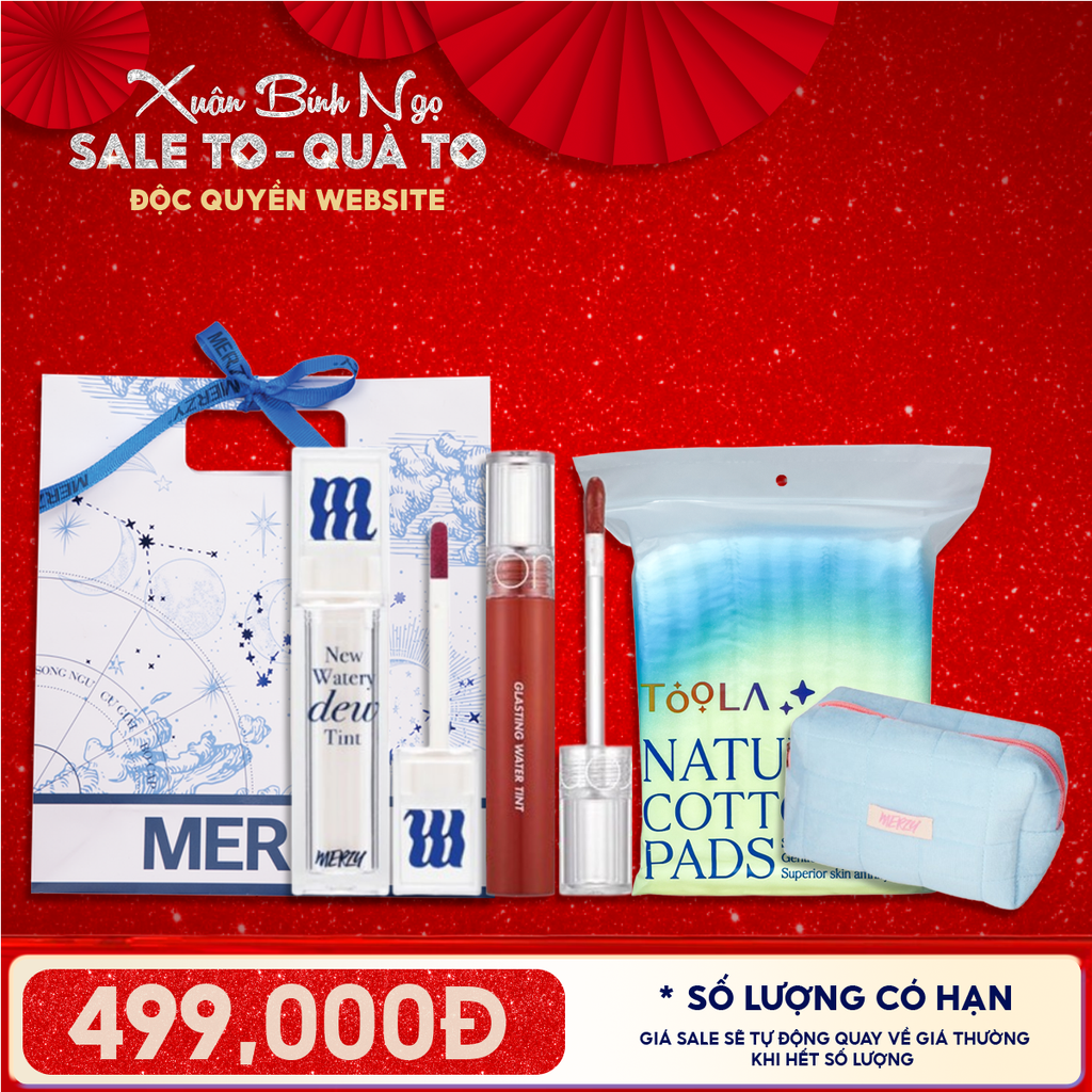 Túi Quà Tặng 499K: 1 Son Merzy + 1 Son Romand + 1 Bông Tẩy Trang 234M + 1 Túi Makeup + Túi