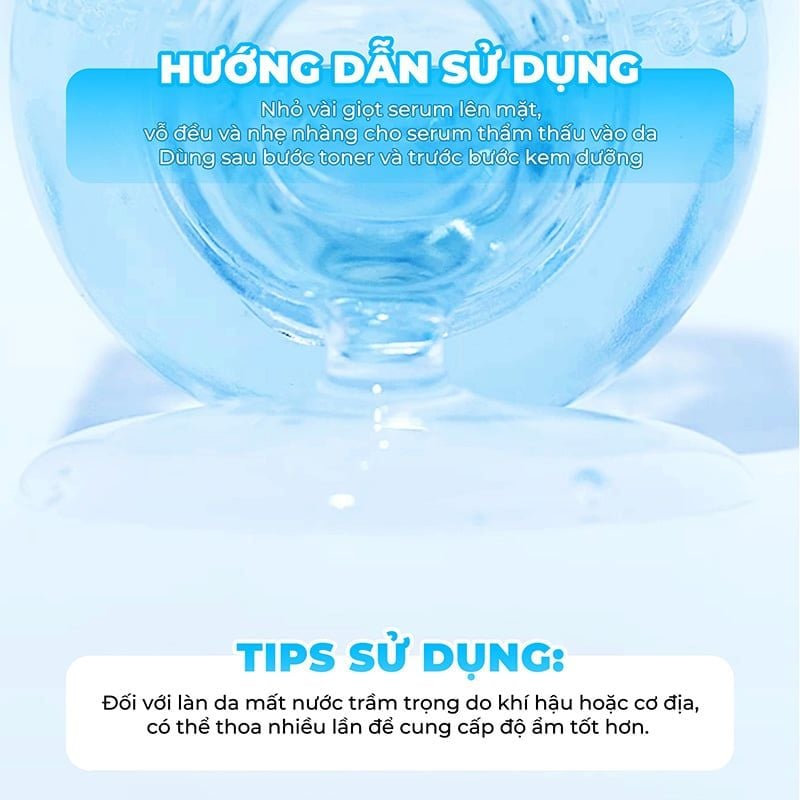 Serum Tiam Cấp Nước, Hỗ Trợ Căng Bóng Da Hyaluronic Glow Revive Serum 40ml