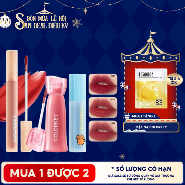  [New] Son Kem Lì Colorkey Siêu Mịn Môi Soft Matte Water Tint 2.5g 