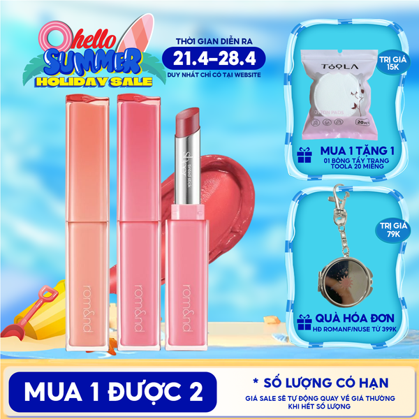  Son Thỏi Bóng Căng Mọng, Mềm Môi Romand Sheer Tinted Stick 2g 