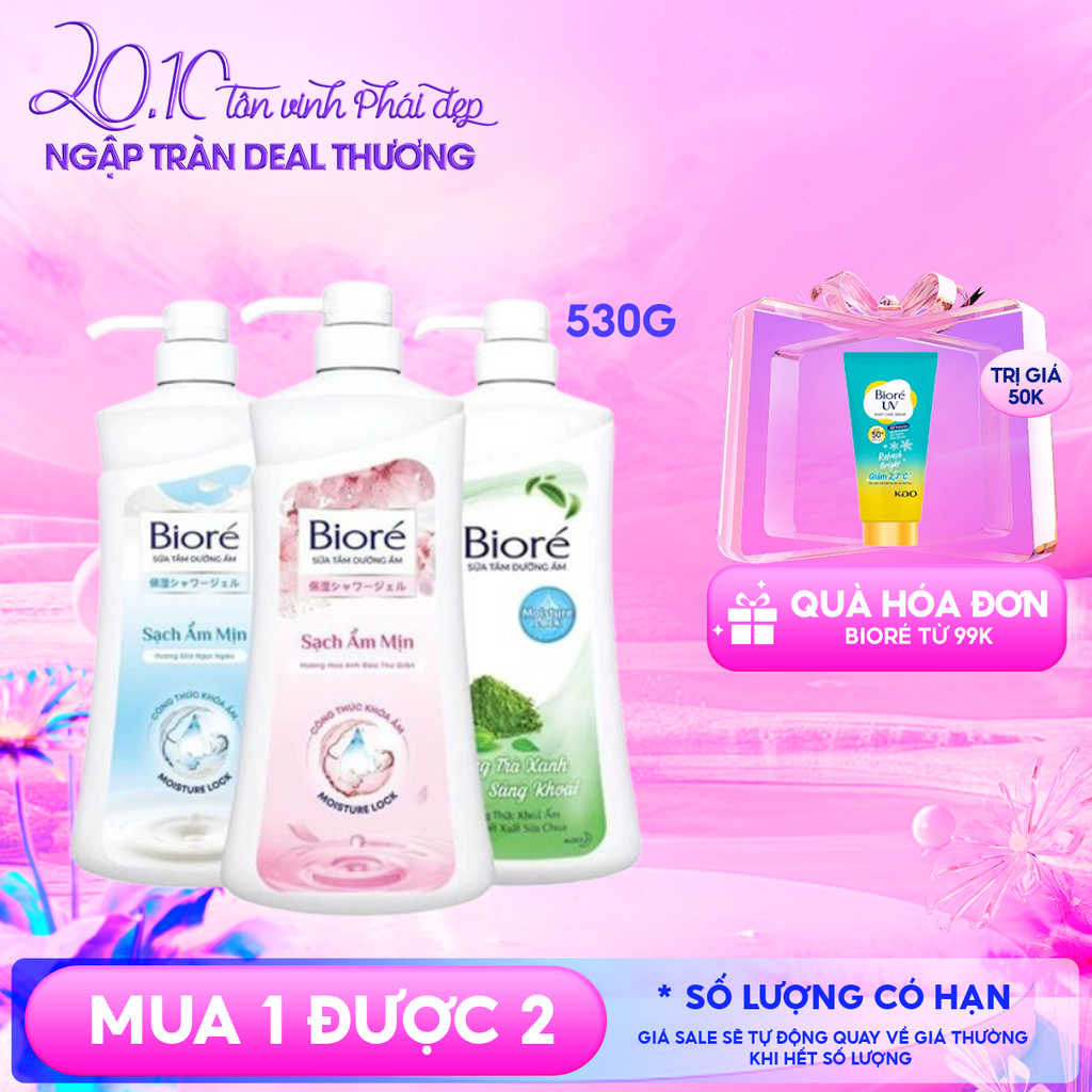 Sữa Tắm Bioré Dưỡng Ẩm Mịn Da