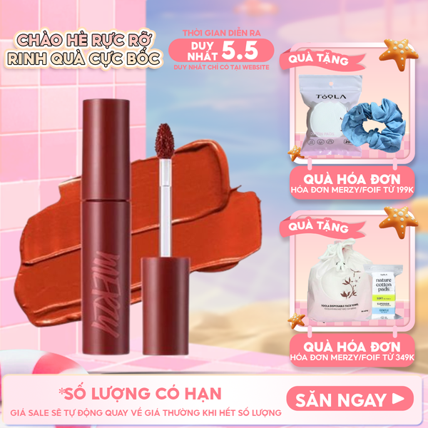  [Màu 1-6] Son Kem Lì Merzy Siêu Mịn Môi Bite The Beat Mellow Tint 4g 