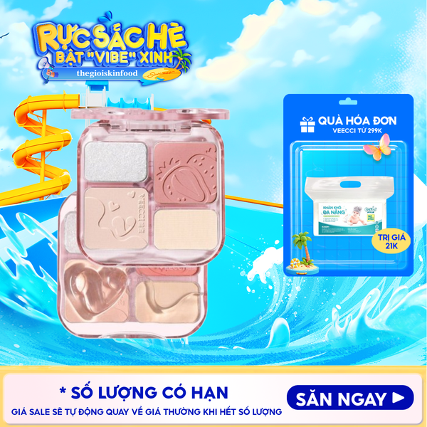  Bảng Phấn Má Hồng & Bắt Sáng 4 Trong 1 VEECCI Easy Blend Face Contouring Palette VE01 8.6g 