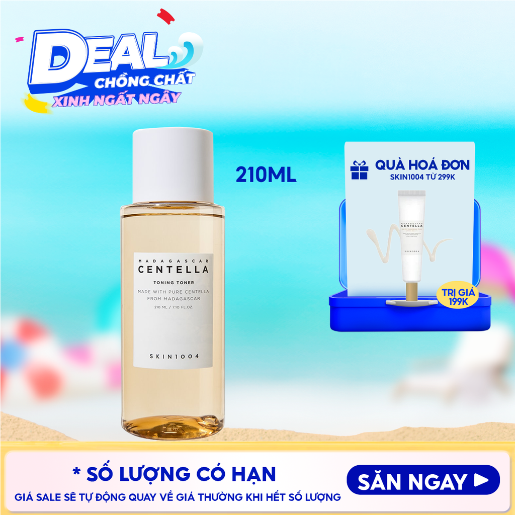 Nước Hoa Hồng Skin1004 Giúp Cân Bằng, Hỗ Trợ Dưỡng Trắng Da Chiết Xuất Rau Má Madagascar Centella Toning Toner 210ml