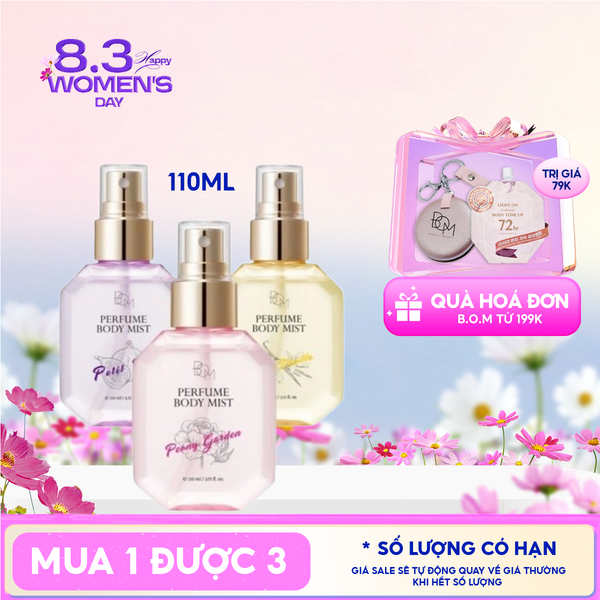  Xịt Thơm Toàn Thân B.O.M Hương Nước Hoa Perfume Body Mist 110ml 