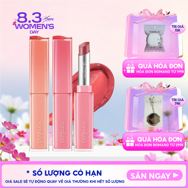  Son Thỏi Bóng Căng Mọng, Mềm Môi Romand Sheer Tinted Stick 2g 