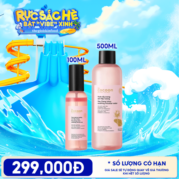  Nước Tẩy Trang Cocoon Sen Hậu Giang Hau Giang Lotus Soothing Micellar Water 500ml 