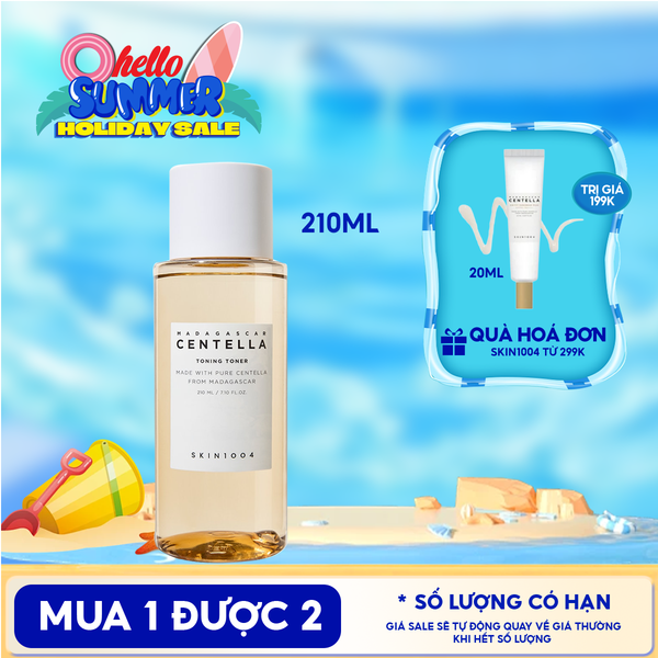  Nước Hoa Hồng Skin1004 Giúp Cân Bằng, Hỗ Trợ Dưỡng Trắng Da Chiết Xuất Rau Má Madagascar Centella Toning Toner 210ml 