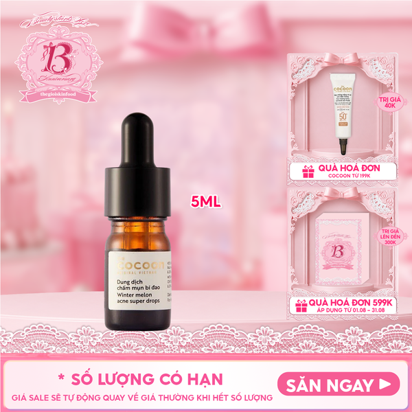  Dung Dịch Chấm Mụn Cocoon Bí Đao Winter Melon Acne Super Drops 5ml 