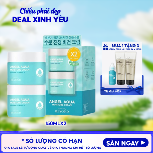  Kem Dưỡng Ẩm Beyond Thuần Chay Làm Dịu Da Angel Aqua Moisture Cream 150ml 