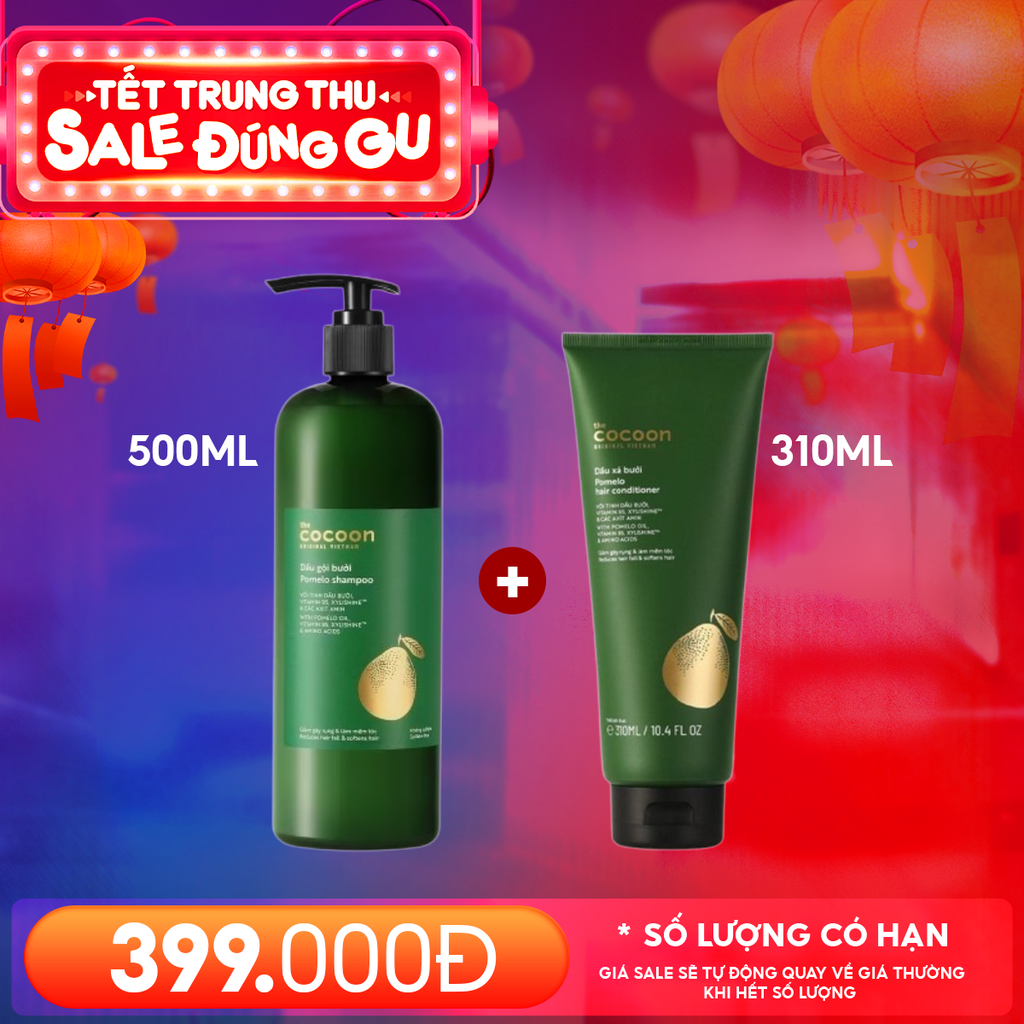 Dầu Gội Cocoon Tinh Chất Dầu Bưởi Giúp Giảm Gãy Rụng & Hỗ Trợ Mọc Tóc Pomelo Shampoo