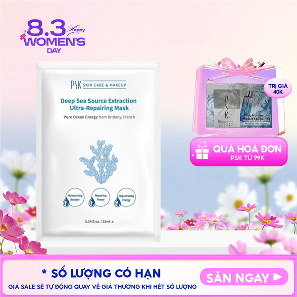  Mặt Nạ PSK Hỗ Trợ Phục Hồi Chuyên Sâu Chiết Xuất Từ Nước Biển Sâu Deep Sea Source Extraction Ultra-Repairing Mask 25ml 