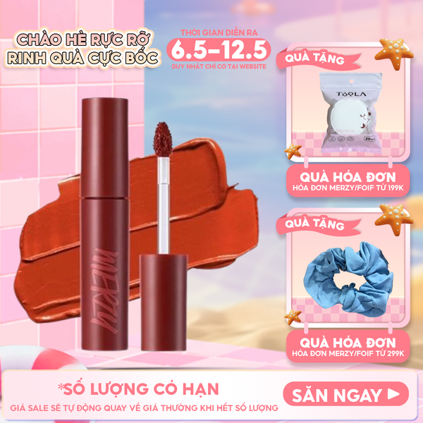  [Màu 1-6] Son Kem Lì Merzy Siêu Mịn Môi Bite The Beat Mellow Tint 4g 