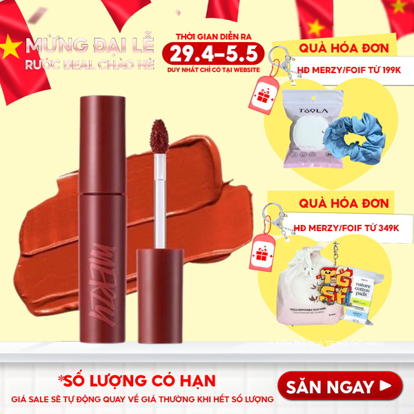  [Màu 1-6] Son Kem Lì Merzy Siêu Mịn Môi Bite The Beat Mellow Tint 4g 