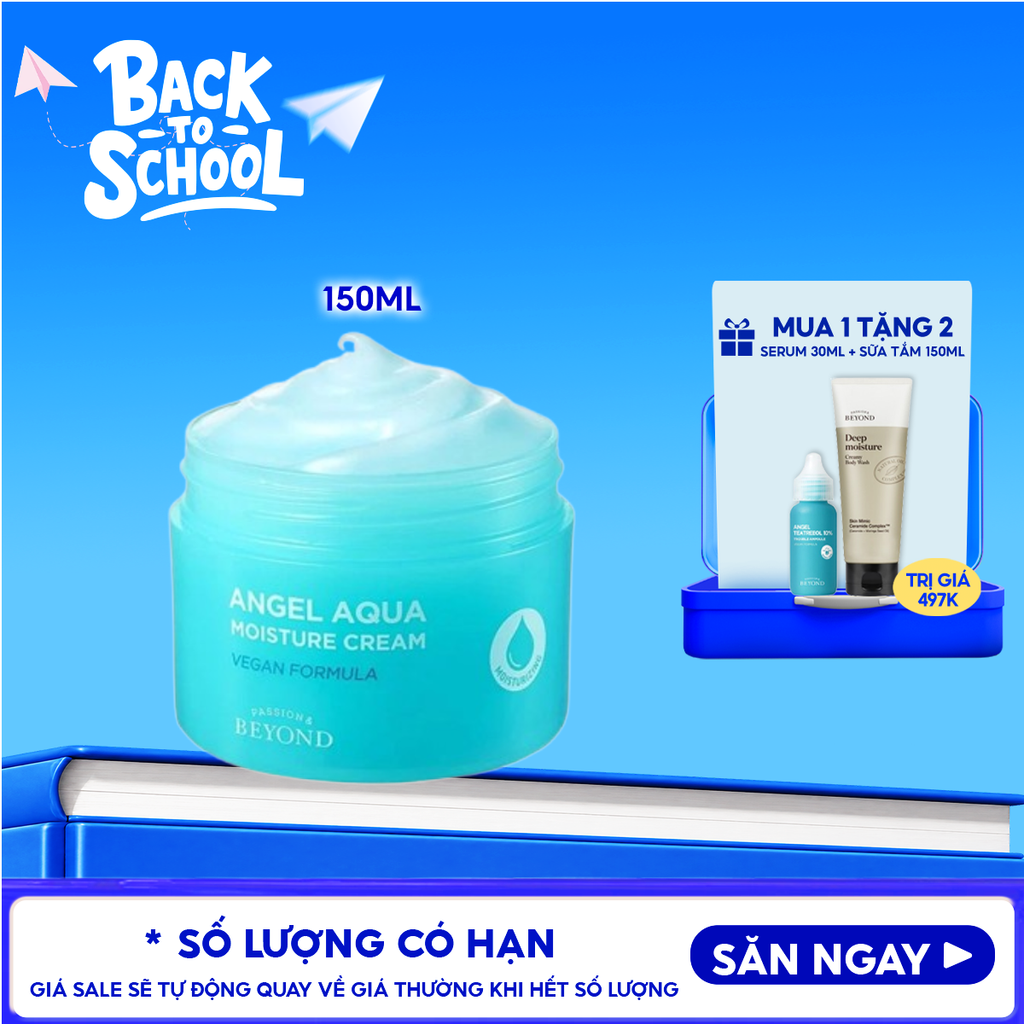 Kem Dưỡng Ẩm Beyond Thuần Chay Làm Dịu Da Angel Aqua Moisture Cream 150ml