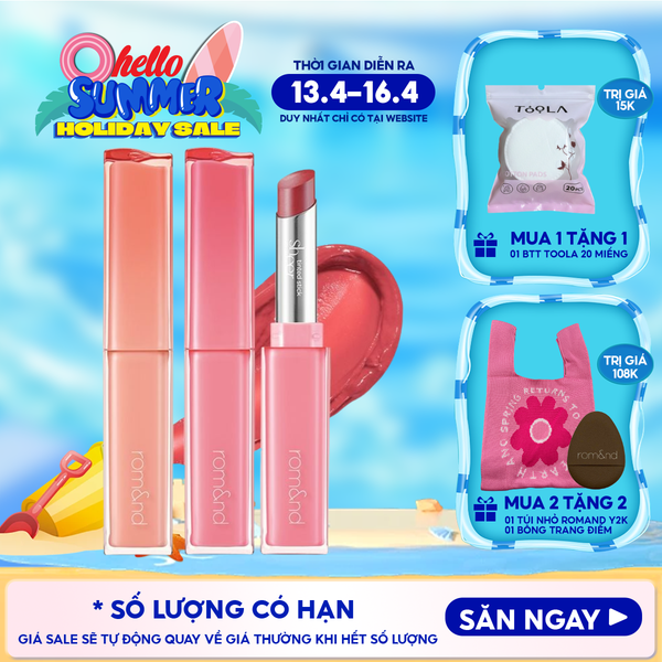  Son Thỏi Bóng Căng Mọng, Mềm Môi Romand Sheer Tinted Stick 2g 