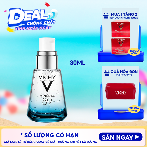  Serum Vichy Dưỡng Chất Khoáng Cô Đặc LABORATOIRES Minéral 89 Hydrating And Plumping Daily Booster 30ml 