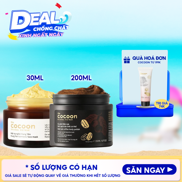  Mặt Nạ Rửa Cocoon Chiết Xuất Nghệ Hưng Yên Turmeric Face Mask 