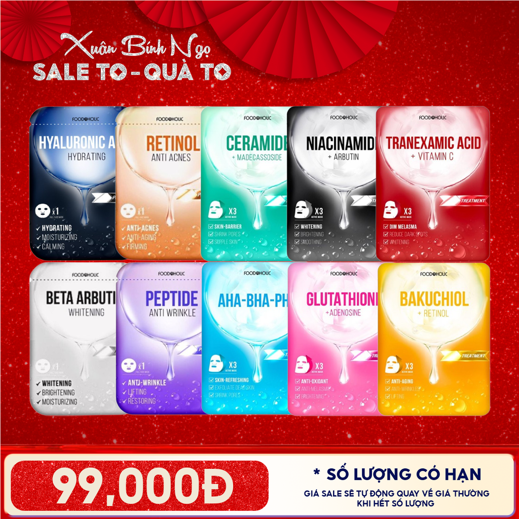 Combo Foodaholic 10 Mask: Mặt nạ Premium Mask + Mặt Nạ Dưỡng Da Chuyên Sâu Ample Mask