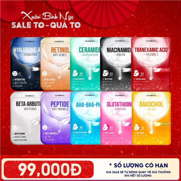  Combo Foodaholic 10 Mask: Mặt nạ Premium Mask + Mặt Nạ Dưỡng Da Chuyên Sâu Ample Mask 