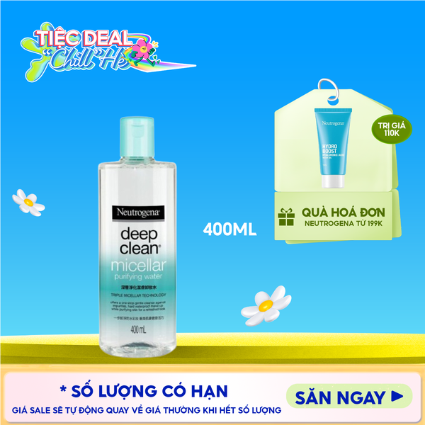  Nước Tẩy Trang Neutrogena Thanh Lọc Và Làm Sạch Sâu Deep Clean Micellar Purifying Water 400ml 
